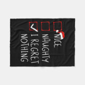 Nice I Renogs Nothingいけな Christmas List Santa フリースブランケット (正面(横))