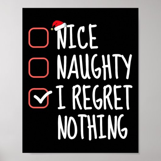Nice I Renogs Nothingいけな Christmas List Santa ポスター (正面)