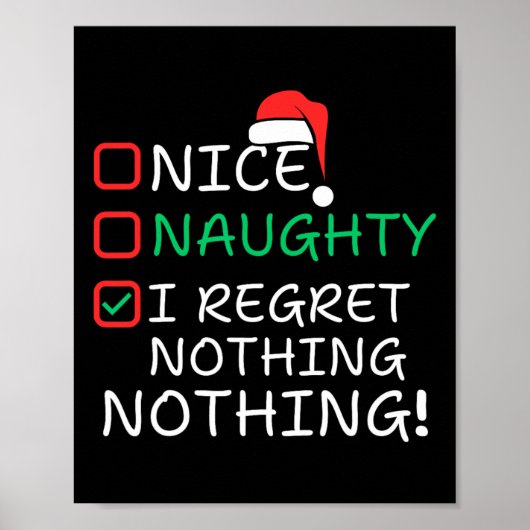 Nice I Renogs Nothingいけな Christmas List Santa ポスター (正面)