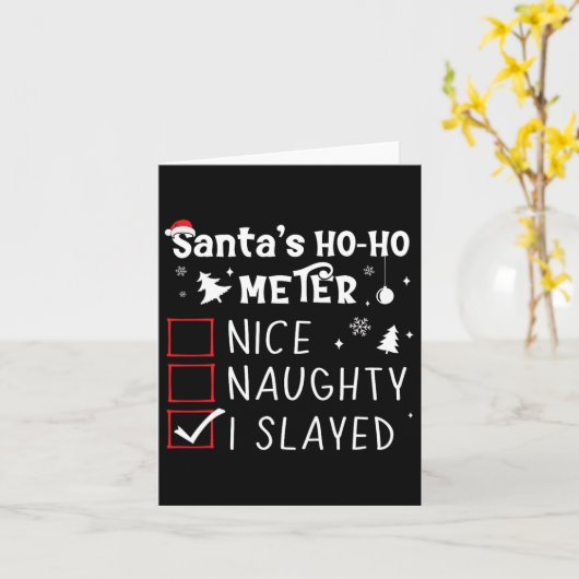 Nice I Slayedいけな Christmas List Slay カード (黄色い花)