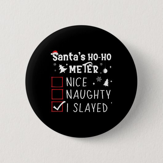 Nice I Slayedいけな Christmas List Slay 缶バッジ (正面)