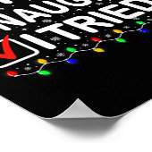 Nice I Try Christmas いけな Lights Santa Hat Xm ポスター (角)