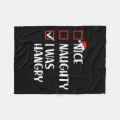 Nice I Was Hangry いけな Christmas ListクリスマスSant フリースブランケット (正面(横))