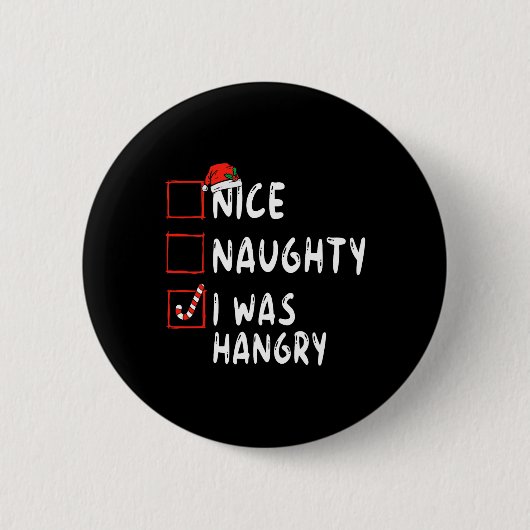 Nice I Was Hangry いけな Christmas ListクリスマスSant 缶バッジ (正面)