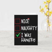 Nice I Was Hangry いけな Christmas List Santa Cla カード (黄色い花)