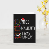 Nice I Was Hangry いけな Christmas List Santa Cla カード (黄色い花)