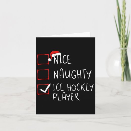 Nice Ice いけな Hockey Player List Christmas Sant カード (正面)