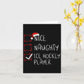 Nice Ice いけな Hockey Player List Christmas Sant カード (黄色い花)