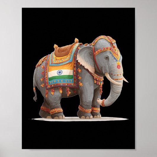 Nice Indian Elephant Graphic Costume For Adults An ポスター (正面)