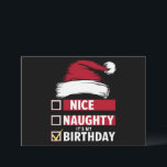 Nice It いけなis My誕生日クリスマスリストSanta シーズンカード<br><div class="desc">Nice It いけなis My Christmas Listサンタクロース</div>