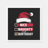 Nice It いけなis My誕生日クリスマスリストSanta スタンダードカクテルナプキン (正面)
