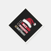 Nice It いけなis My誕生日クリスマスリストSanta スタンダードカクテルナプキン (角)