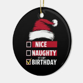 Nice It いけなis My誕生日クリスマスリストSanta セラミックオーナメント (左)