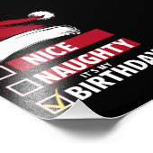 Nice It いけなis My誕生日クリスマスリストSanta フォトプリント (角)