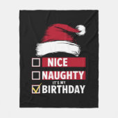 Nice It いけなis My誕生日クリスマスリストSanta フリースブランケット (正面)