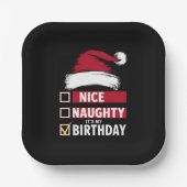 Nice It いけなis My誕生日クリスマスリストSanta ペーパープレート (正面)