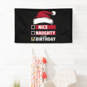 Nice It いけなis My誕生日クリスマスリストSanta 横断幕 (インサイチュ)