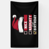 Nice It いけなis My誕生日クリスマスリストSanta 横断幕 (縦)