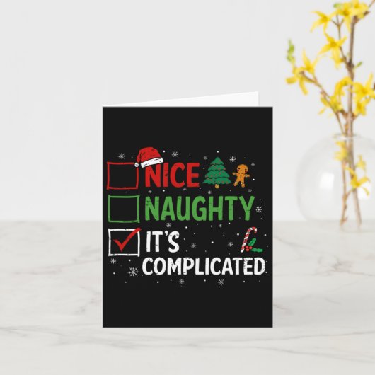 Nice Its Complex いけな Christmas List Santa カード (黄色い花)