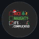 Nice Its Complex いけな Christmas List Santa ラウンドシール<br><div class="desc">ニースいけなその複雑なクリスマスリストサンタクロース3</div>