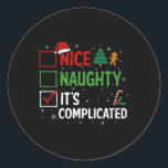 Nice Its Complex いけな Christmas List Santa ラウンドシール<br><div class="desc">ニースいけなその複雑なクリスマスリストサンタクロース3</div>