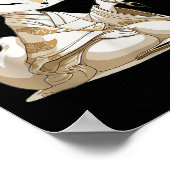 Nice Japan Kitsune Costume For Calligraphy Lovers  ポスター (角)