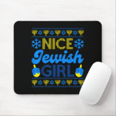 Nice Jewish Girl Ugly Happy Hanukkah Sweater Chanu マウスパッド (マウス)