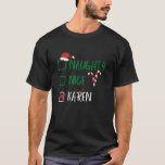 Nice Karenいけな Christmas Santaリストおもしろいと Tシャツ<br><div class="desc">チェッいけなクボックスTシャツ付きNice KarenChristmasおもしろい Santa List</div>