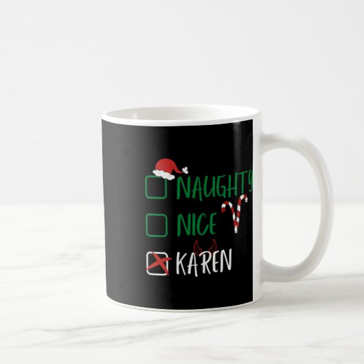 Nice Karenいけな Christmas Santaリストとおもしろい一緒に コーヒーマグカップ (右)
