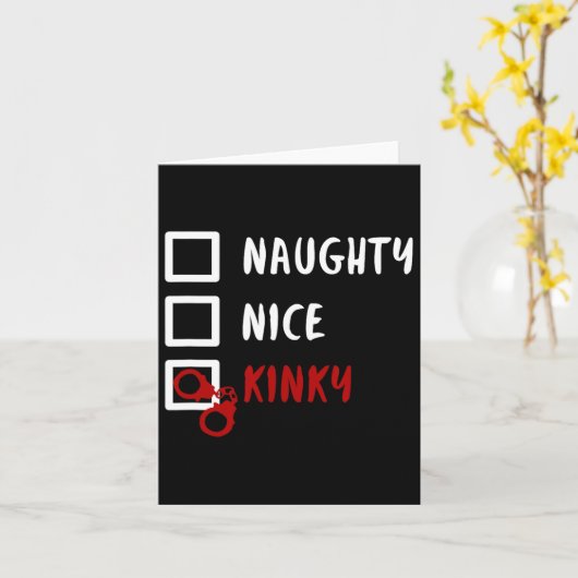 Nice Kinkyいけな Christmas List Santa Handcuffs カード (黄色い花)