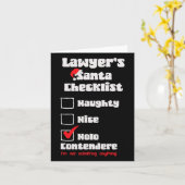 Nice Lawyerいけな Christmas Checklist醜い汗 カード (黄色い花)