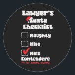 Nice Lawyerいけな Christmas Checklist醜い汗 ラウンドシール<br><div class="desc">ニース弁護士いけなクリスマスチェックリスト醜いセーターパーティー1</div>