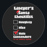 Nice Lawyerいけな Christmas Checklist醜い汗 ラウンドシール<br><div class="desc">ニース弁護士いけなクリスマスチェックリスト醜いセーターパーティー1</div>