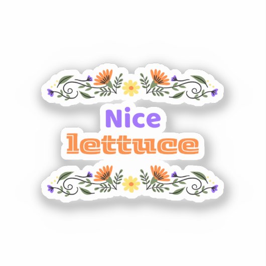 Nice Lettuce Best Chirps Hockey Sticker シール (正面)
