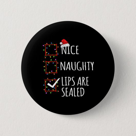 Nice Lipsいけな Are Sealed Christmas List Santa 缶バッジ (正面)