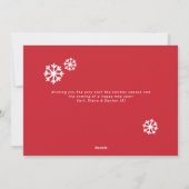 Nice List赤と白は頼友達に対しておもしろい シーズンカード (裏面)