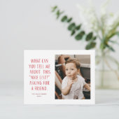 Nice List赤と白は頼友達に対しておもしろい シーズンポストカード (スタンド正面)