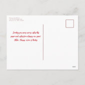 Nice List赤と白は頼友達に対しておもしろい シーズンポストカード (裏面)