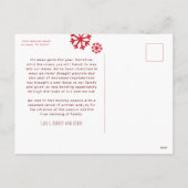 Nice List赤と白は頼友達に対しておもしろい シーズンポストカード (裏面)