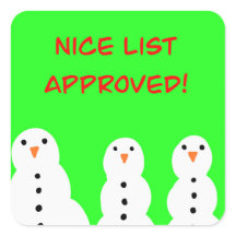 Nice list approved stickers!