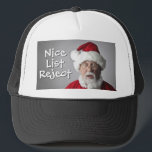 Nice List Reject Christmas Santa キャップ<br><div class="desc">サンタは誰が良いかいけな知っている – そして明らかに、あなたは間違ったリストに！休日のおもしろい帽子と素晴らしその誤動作の友人、同僚、兄弟姉妹、配偶者などの贈り物!!</div>