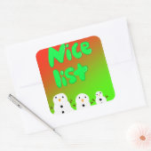 Nice List Stickers スクエアシール (封筒)