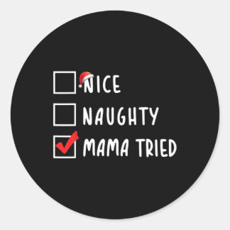 Nice Mamaいけながクリスマスリストをクリスマスパーティー ラウンドシール
