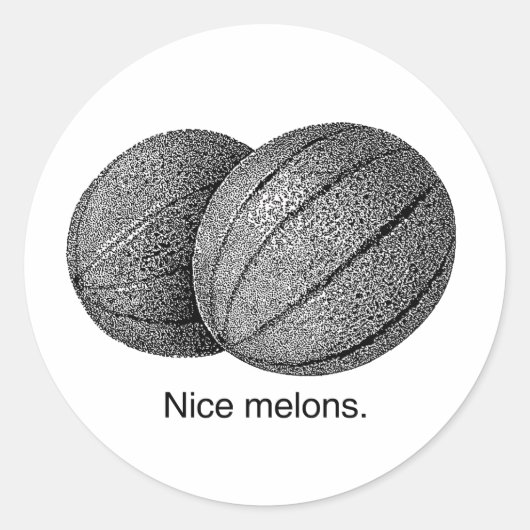 NICE MELONS -.png ラウンドシール (正面)
