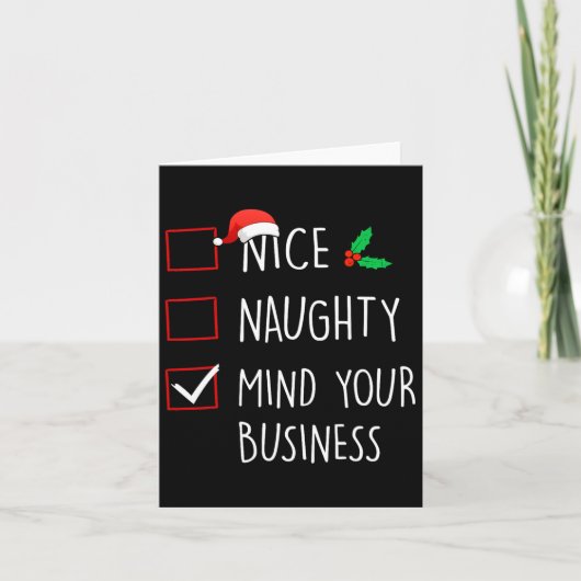 Nice Mind いけな Your Business Christmas Family M カード (正面)