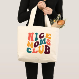 Nice Moms Clubのお土産にぴったりなレトロスタイルのグルービーなデザイン ラージトートバッグ