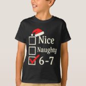 Nice Naughty 67 Christmas Brain Rot  Tシャツ (正面)