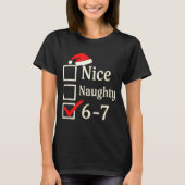 Nice Naughty 67 Christmas Brain Rot Tシャツ (正面)