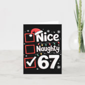 Nice Naughty 67 Christmas Costume 67 Meme Men Wome カード (正面)