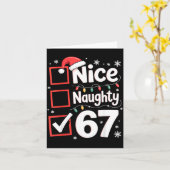 Nice Naughty 67 Christmas Costume 67 Meme Men Wome カード (黄色い花)